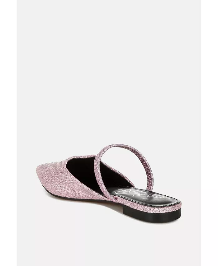 Туфли-мюли Twiggy Glitter из искусственной кожи с блестками London Rag, розовый — фото 3
