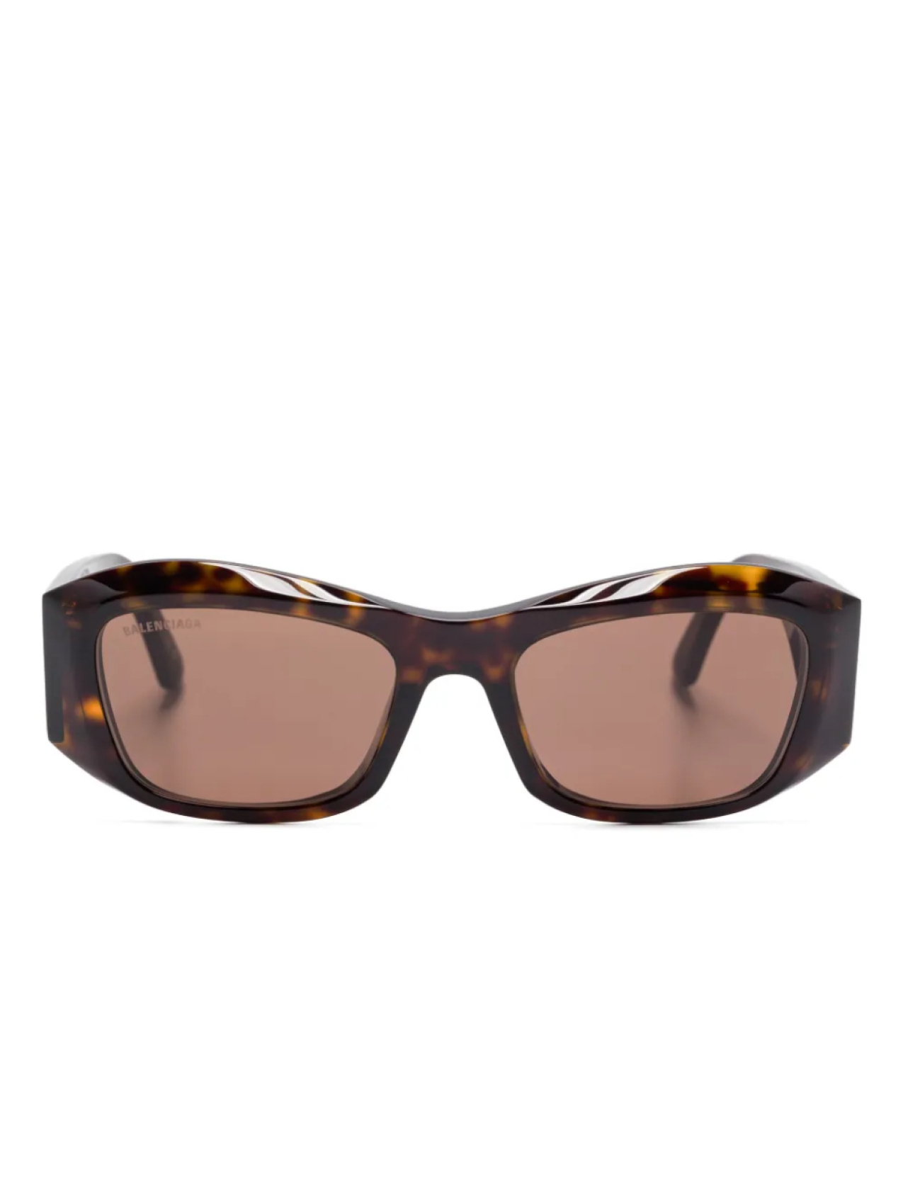 

Солнцезащитные очки в прямоугольной оправе Balenciaga Eyewear, коричневый