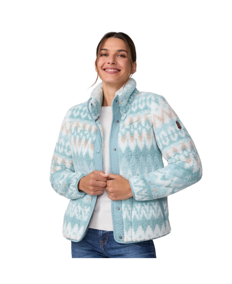 

Женская куртка из искусственного меха с ворсом, застегивающаяся на пуговицы Free Country, Willow fair isle