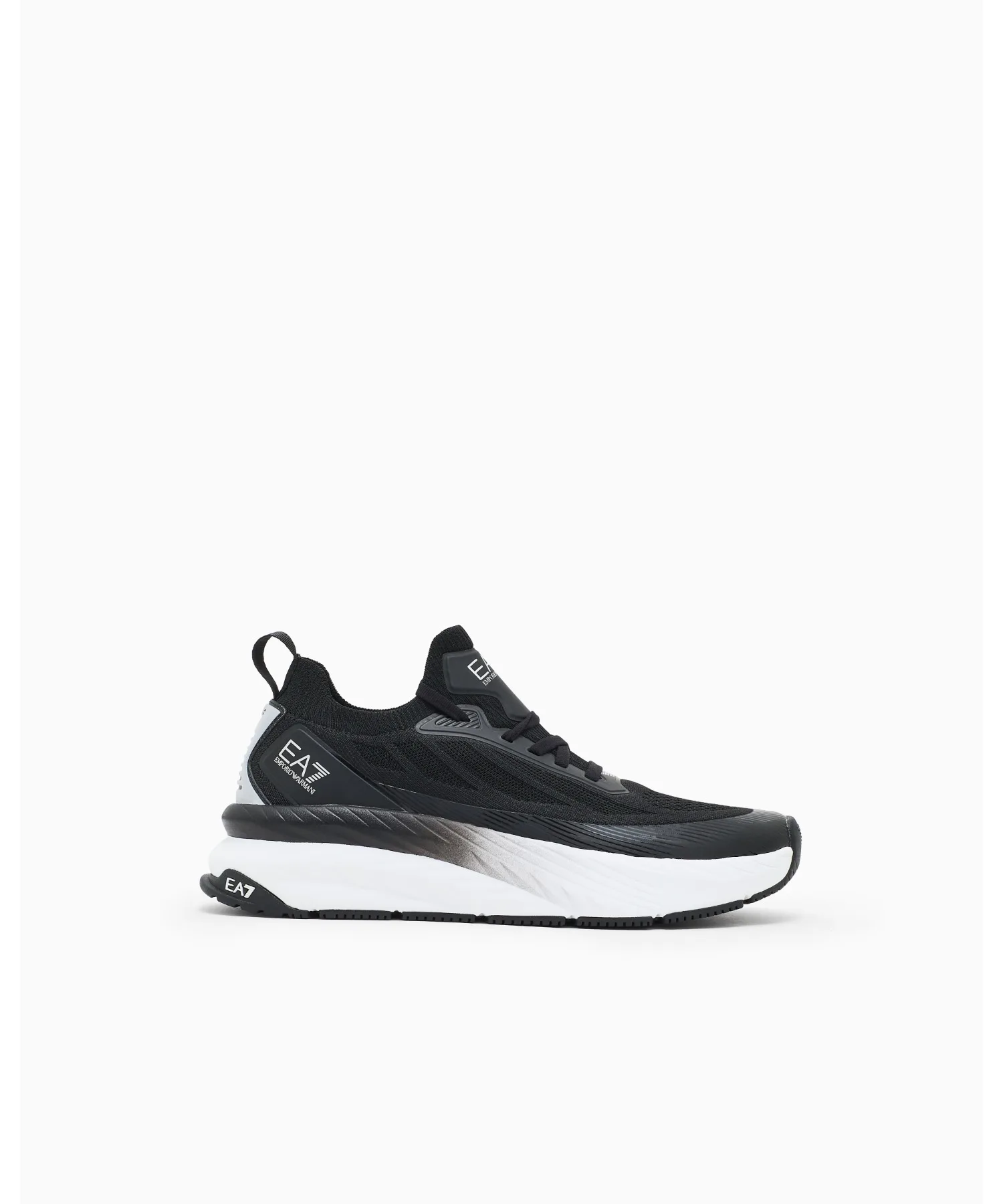 Кроссовки для бега с амортизацией Crusher Sonic Knit EMPORIO ARMANI EA7 белые — фото 2