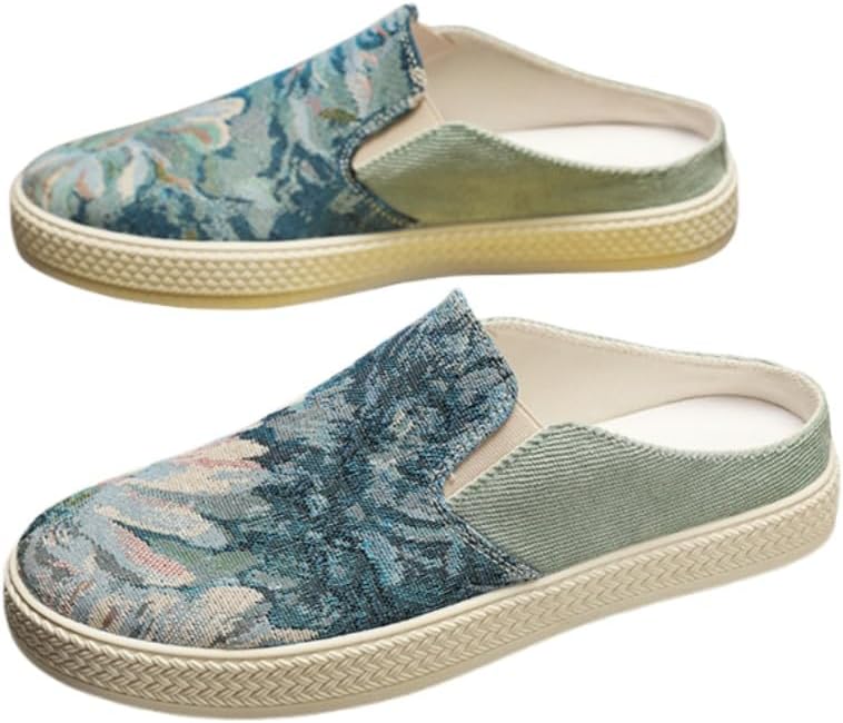 

Мужские легкие и простые тканевые шлепанцы с принтом, с мягкой и удобной стелькой и прочной противоскользящей подошвой Clolinde, синий