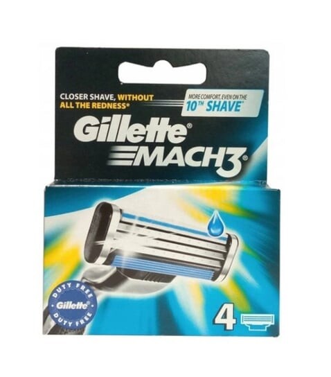 

Сменные лезвия для бритвы, 4 шт. Gillette, Mach3