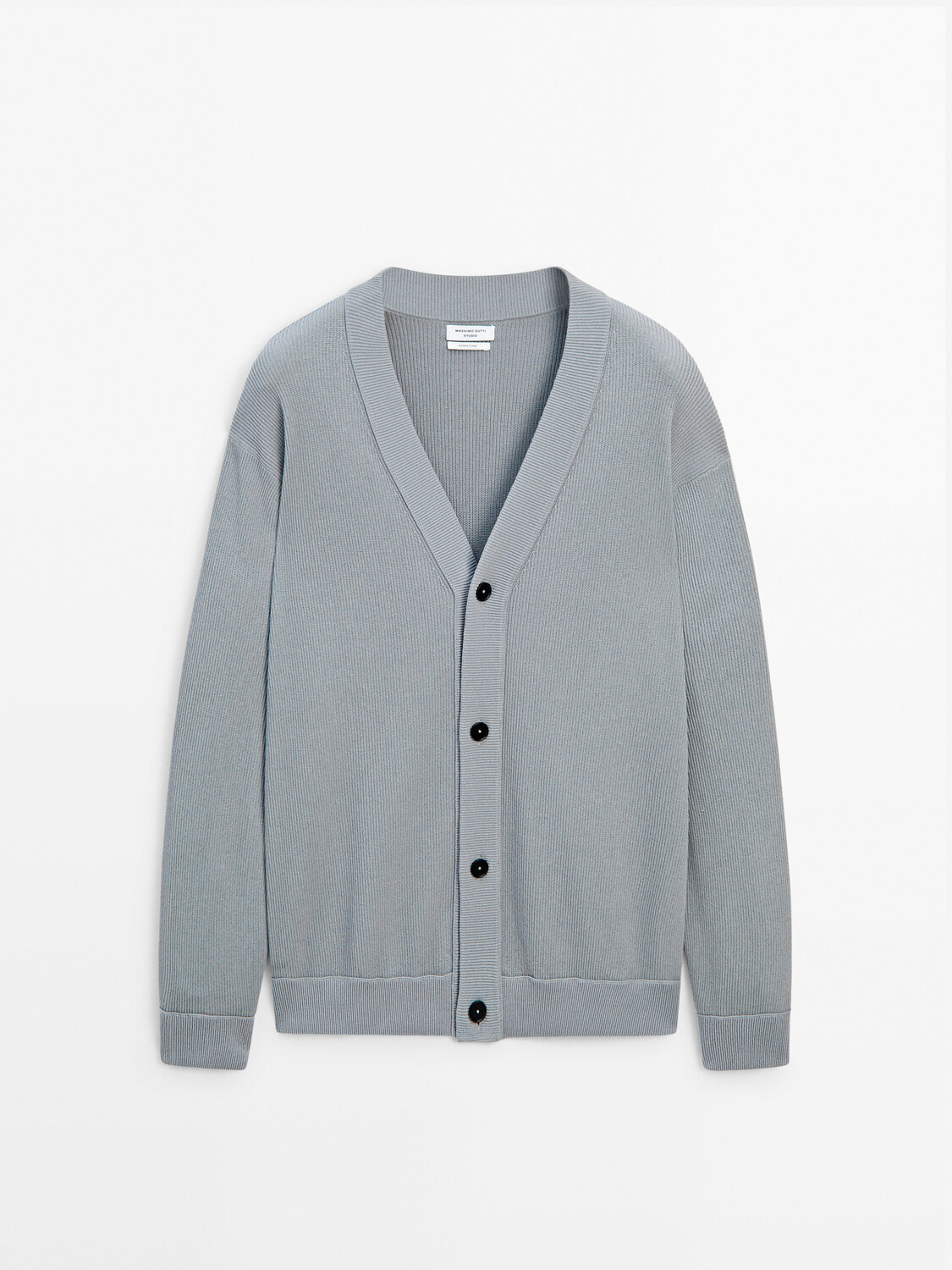 

Кардиган из смесового хлопка Massimo Dutti, синий