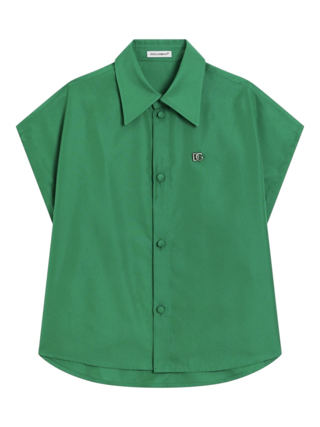 

Dolce & Gabbana Kids рубашка с рукавами кап, зеленый