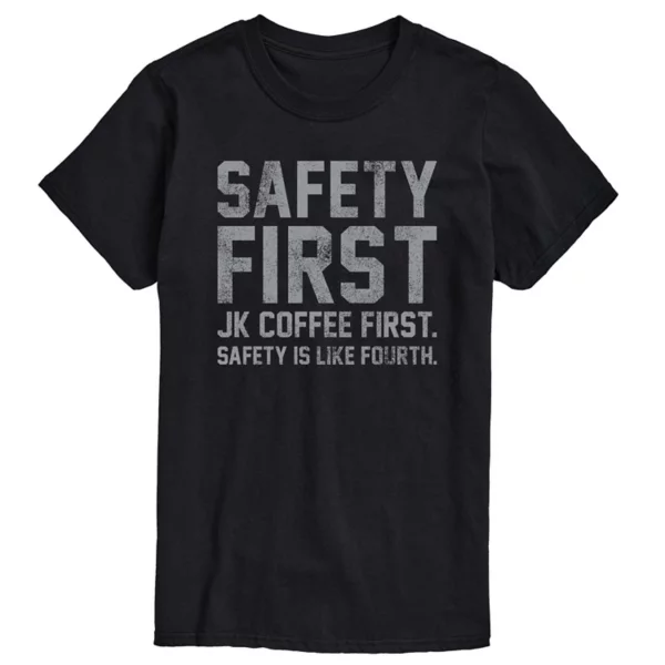

Мужская футболка с надписью «Safety First JK» Licensed Character, черный