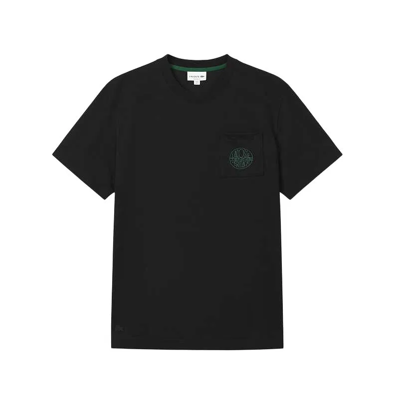 Футболка мужская Lacoste Moderate, с круглым вырезом, 031/черный