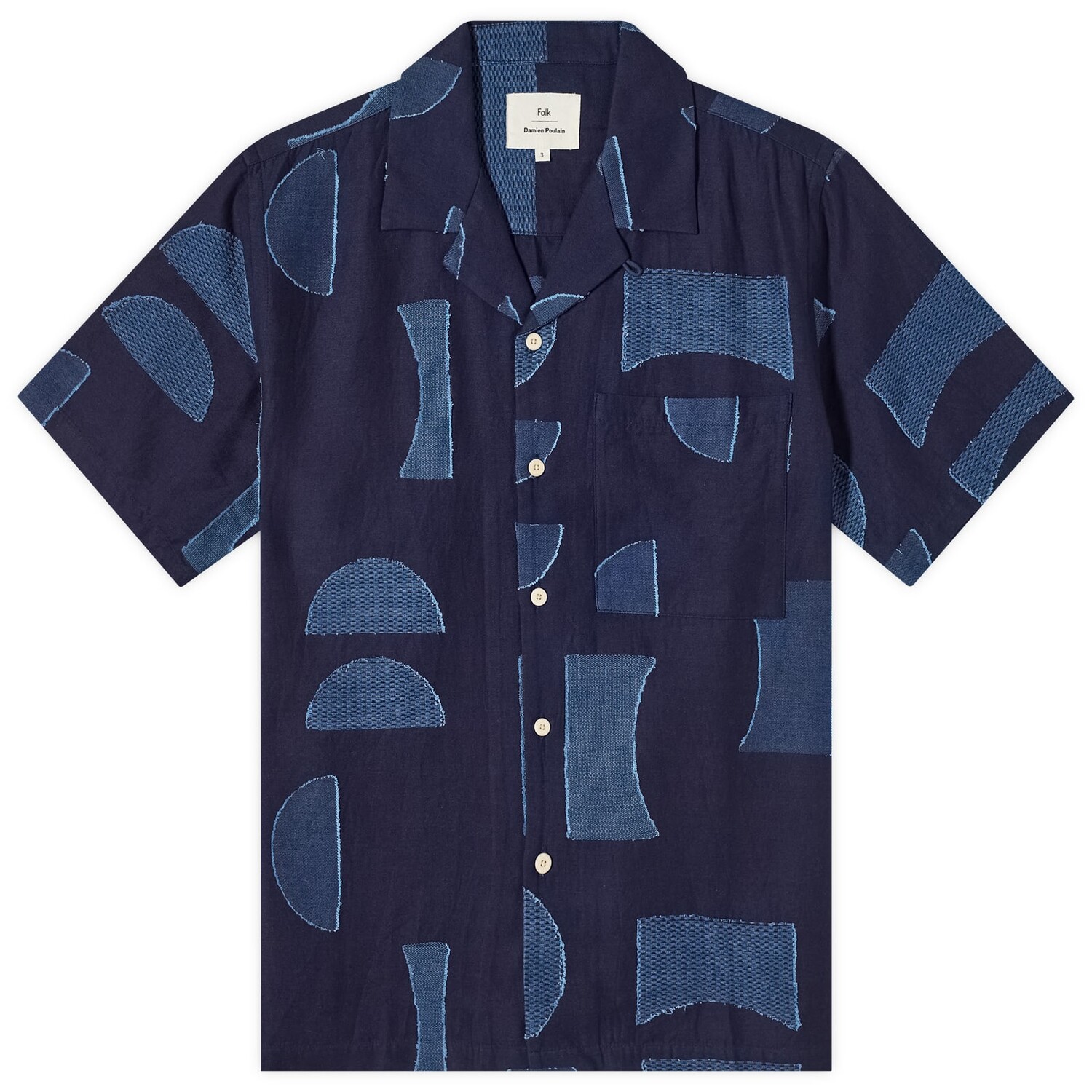 

Рубашка с коротким рукавом Folk Damien Poulain Vacation Shirt, цвет Indigo Moon Dp