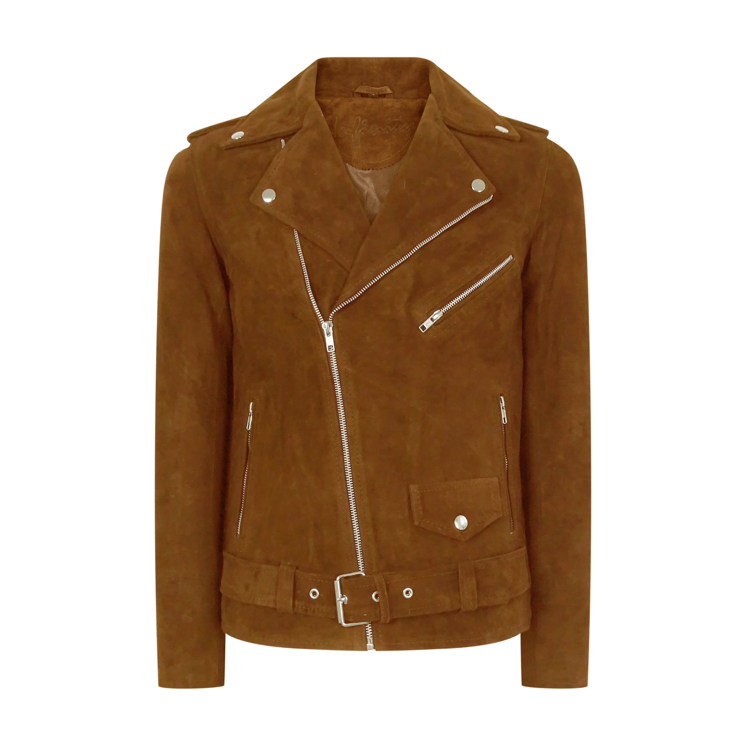 

Куртка Brando Slim Cross Zip Suede Leather TruClothing, коричневый