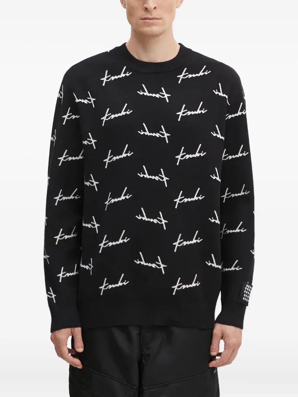 

Джемпер с круглым вырезом и фирменным узором Skript Ksubi, черный