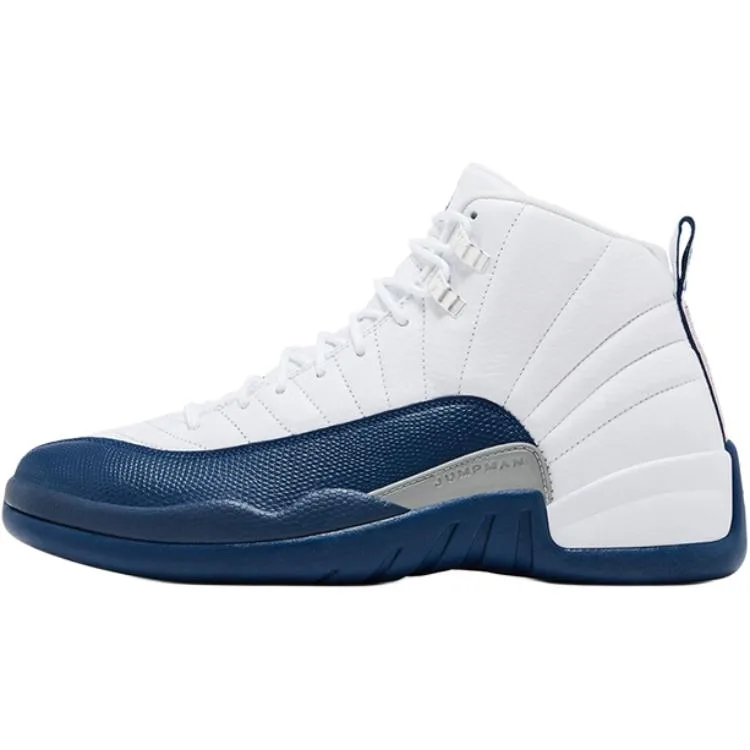 Jordan Air 12 Abrasion Resistant Low top детские баскетбольные кроссовки White/French Blue/Metallic Silver/Team Red