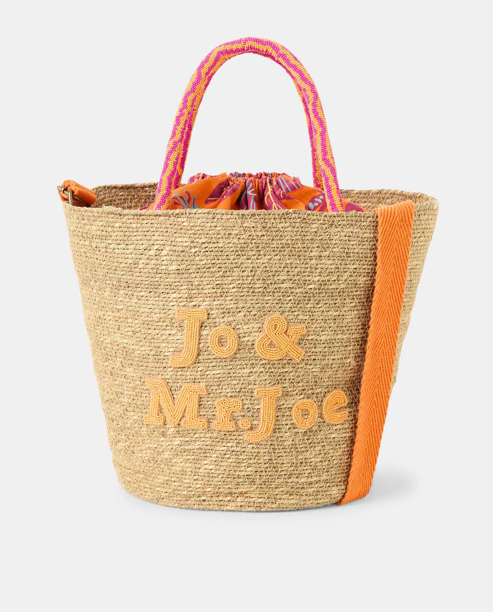 

Сумка из рафии с бусинами Jo & Mr. Joe, оранжевый