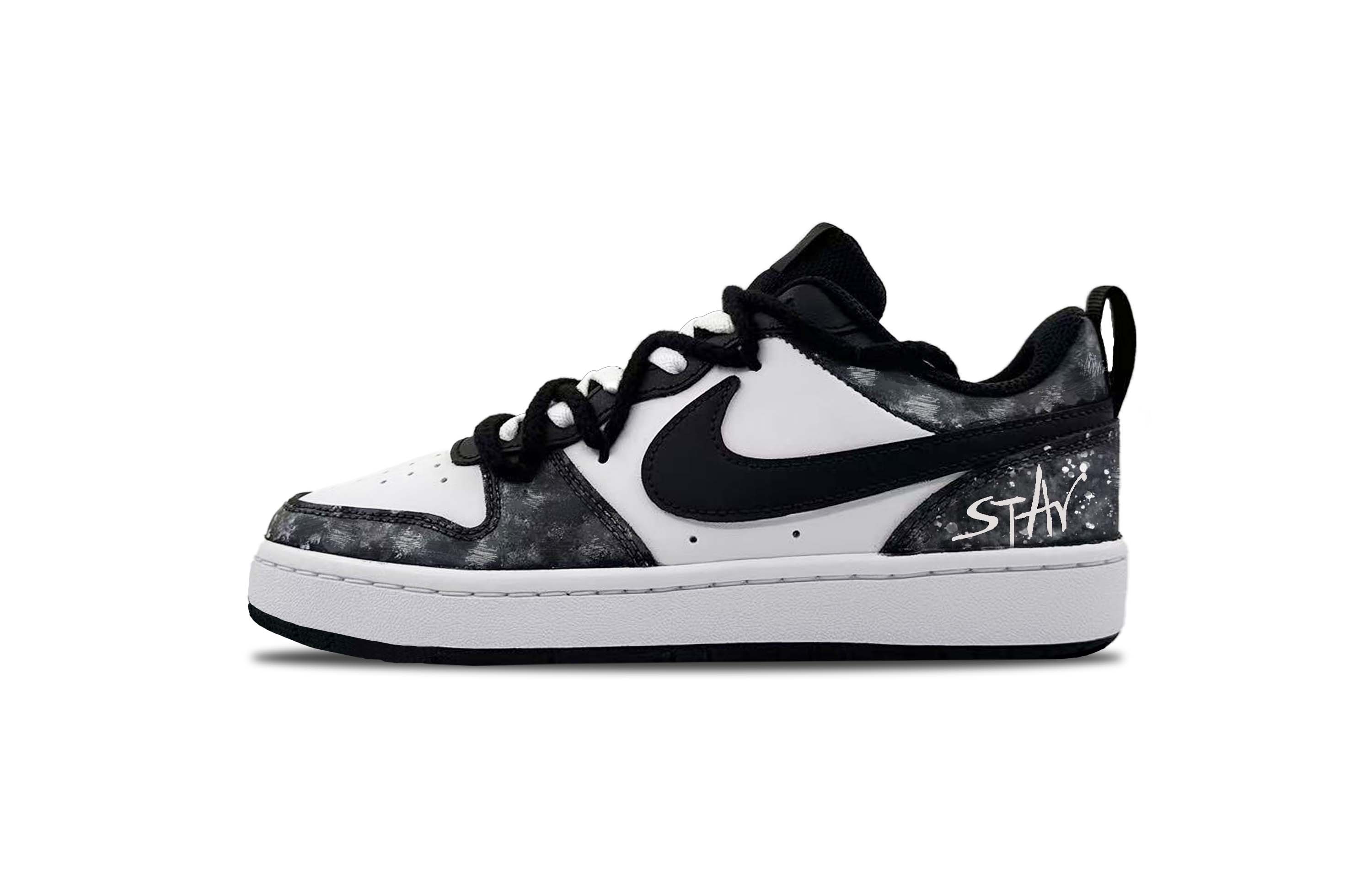 

Nike Кроссовки для скейтбординга Court Borough Moon Celebrity Rare Breathable Lightweight Cushioning Support низкие Black детские