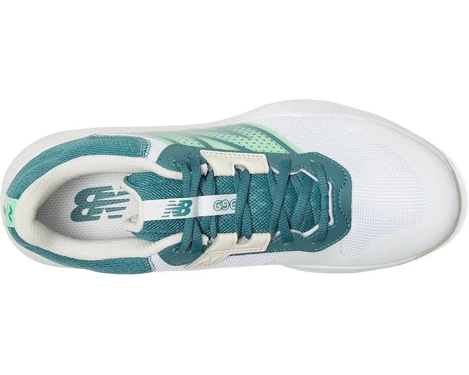 Кроссовки New Balance 696v6 Tennis Shoes, White/Green — фото 2