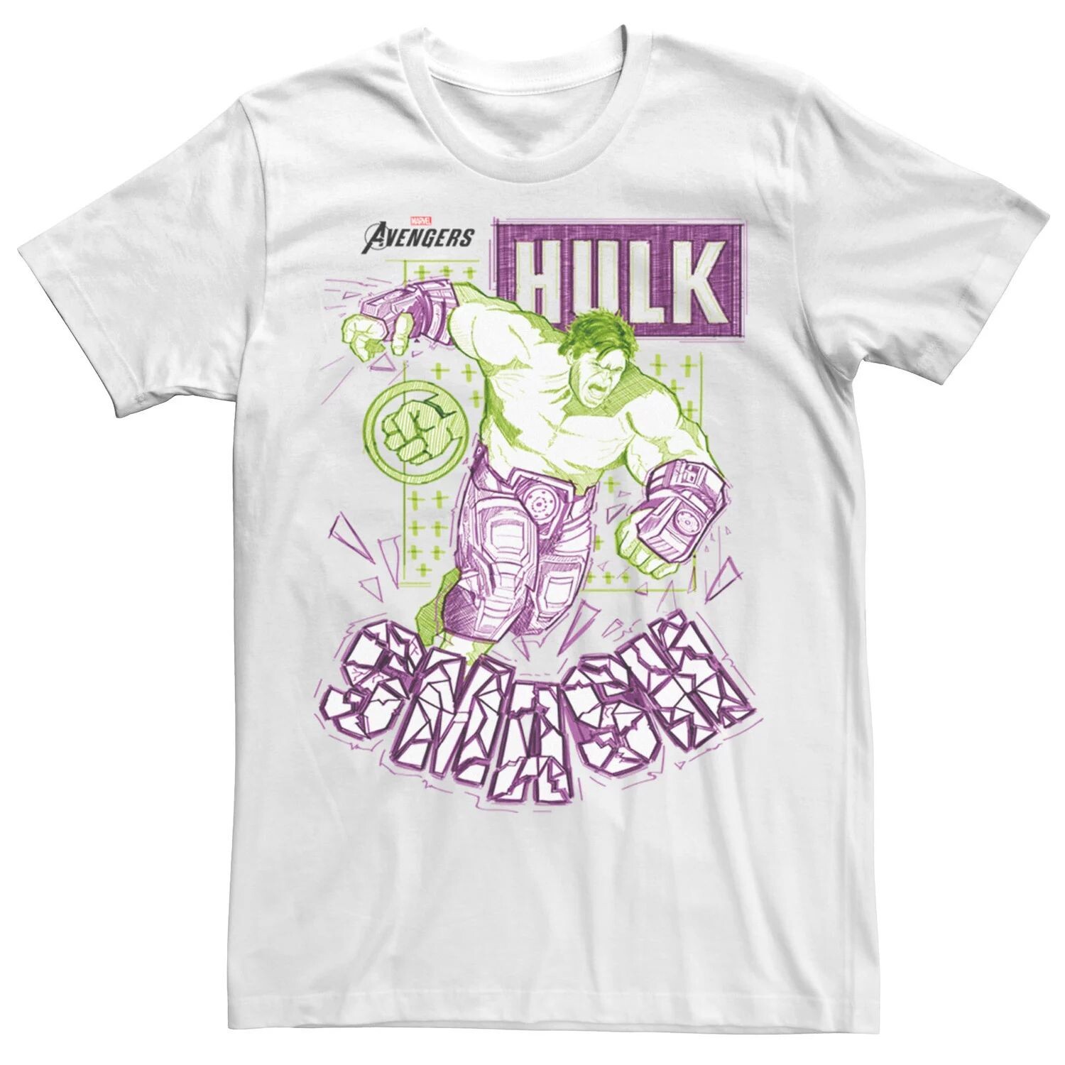 

Мужская футболка с рисунком Marvel Avengers Hulk Smash Licensed Character