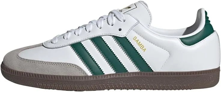 Мужские веганские кроссовки Adidas Samba, белый/зеленый/серый