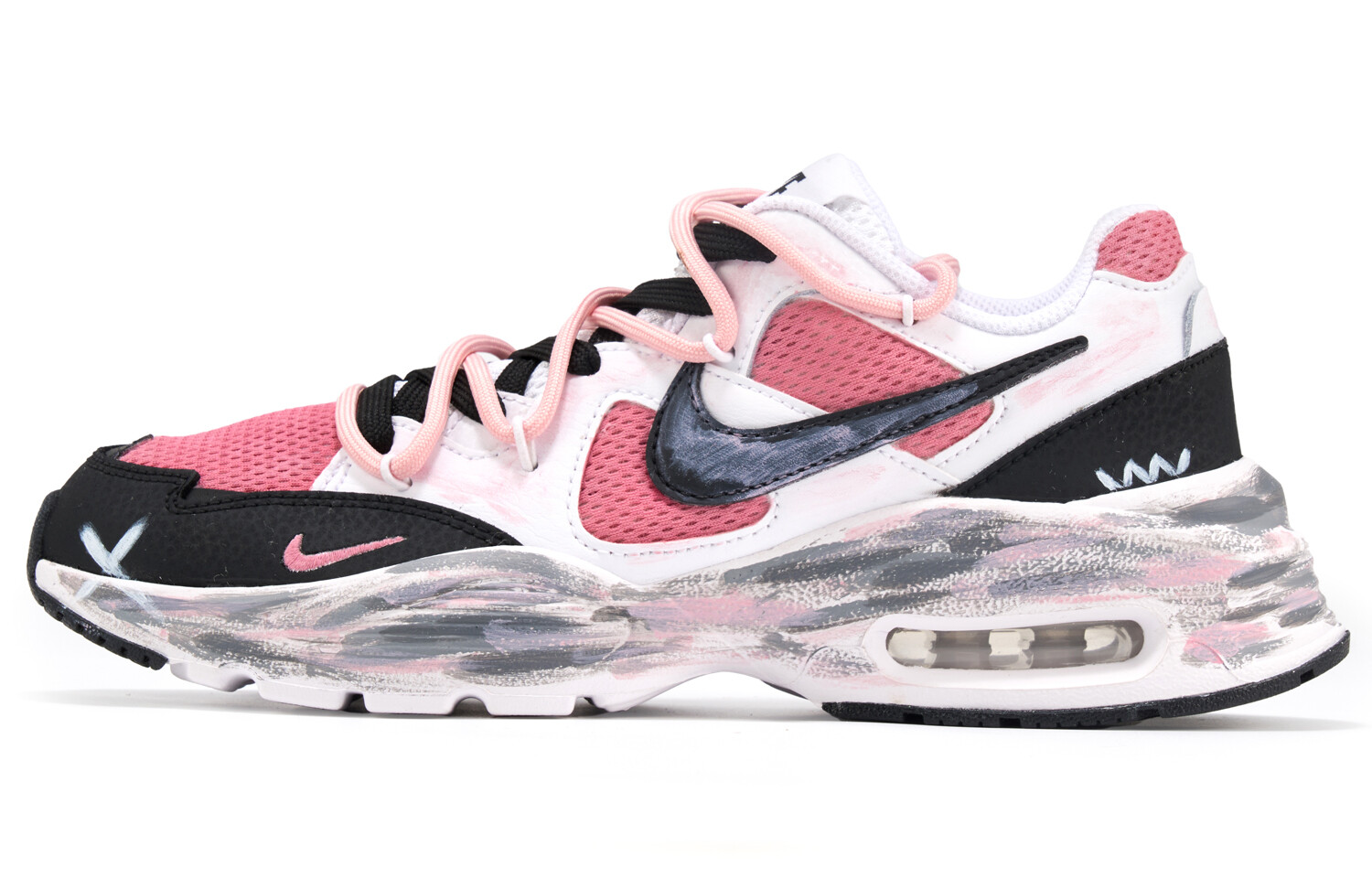 

Кроссовки Air Max Fusion женские с низким верхом, цвет черный/розовый/серый Nike