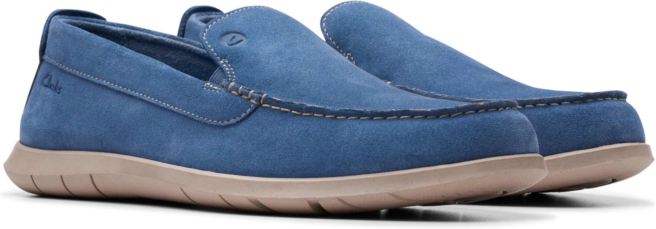 

Лоферы Clarks Flexway Step, цвет Light Blue Suede