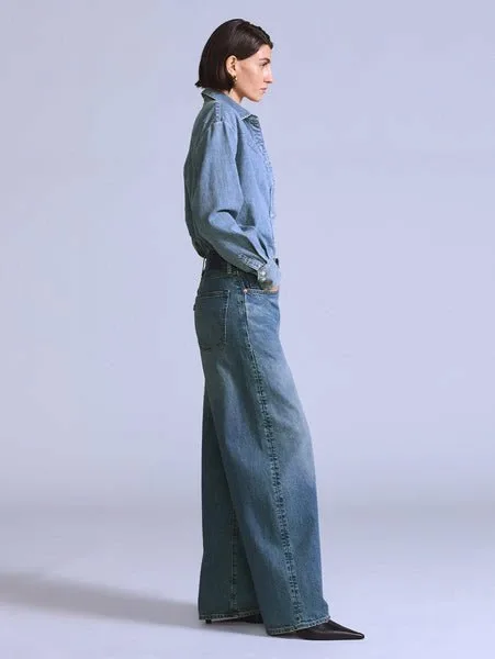 Джинсы BLUETAB Barrel Jeans, цвет Medium, цвет индиго, произведено в Японии Levi's, Medium Indigo - Worn In — фото 3