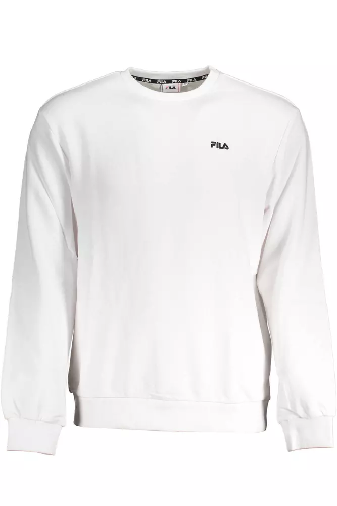 

Белый хлопковый мужской свитер Fila