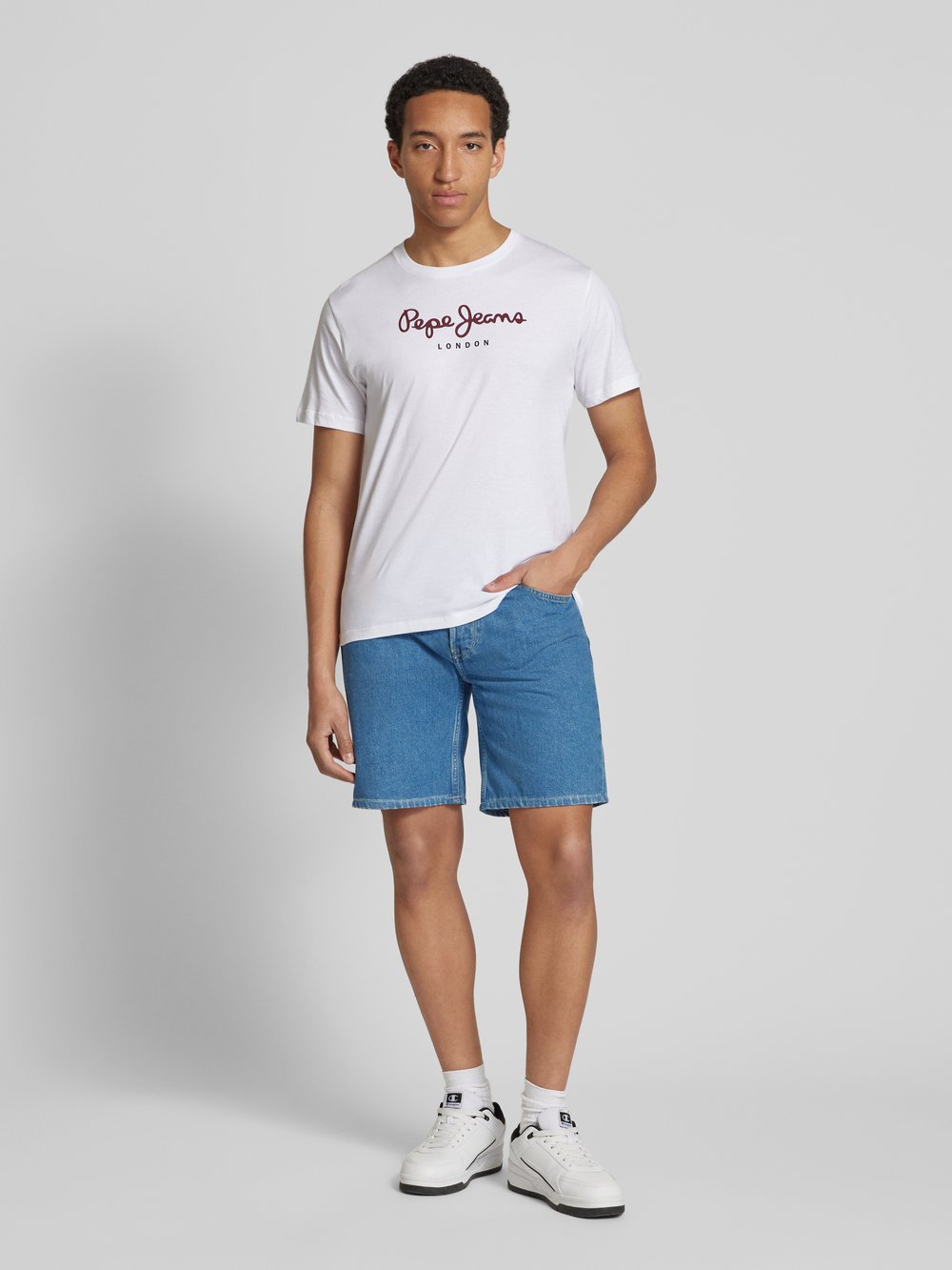 

Свободные джинсовые шорты с пятью карманами Pepe Jeans