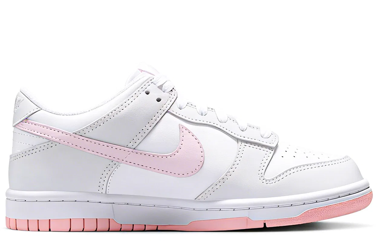 Кроссовки для скейтбординга Dunk Strawberry Salt Abrasion Resistant Low top Kids' Skateboarding Shoes Pink White для подростков Nike — фото 3