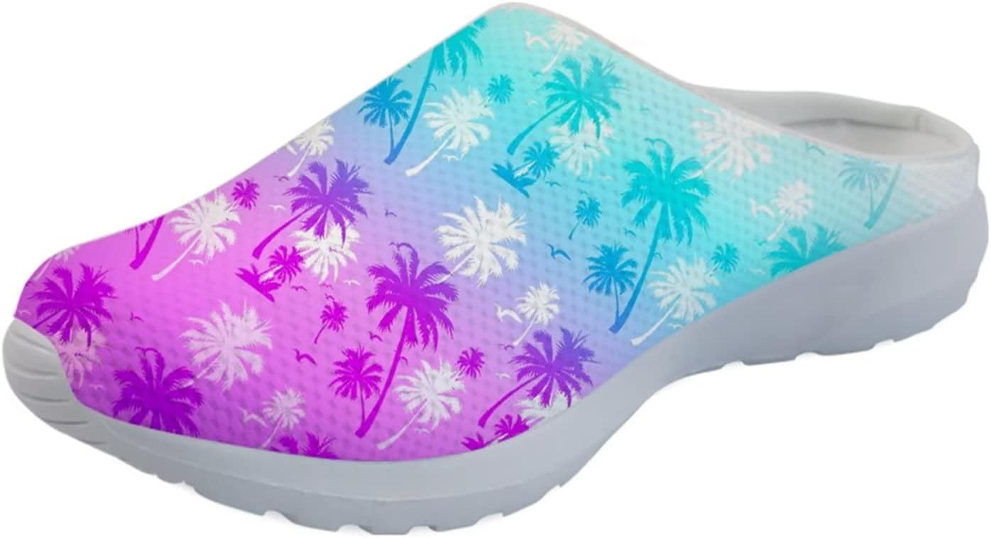 

Садовые сабо Forchrinse Colorful Butterfly унисекс для взрослых, для мужчин и женщин, тапочки-мюли для прогулок, удобные тапочки, пляжные сандалии, легкие, Colorful Palm