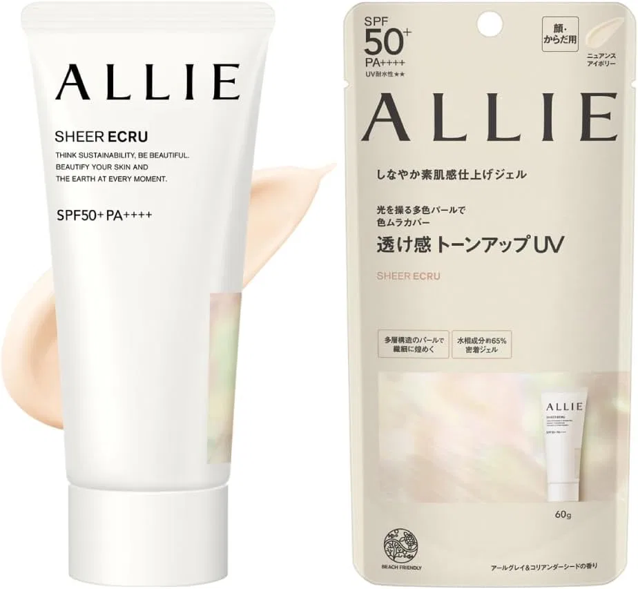 Солнцезащитный гель ALLIE Chrono Beauty Tone Up UV 03 SPF50+ PA+++ нюансовый слоновой кости 60 г