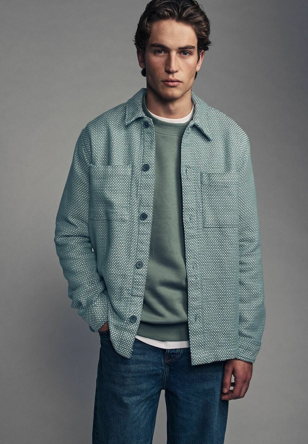 

Летняя куртка REGULAR FIT TWIN POCKET TEXTURE Next, зеленый