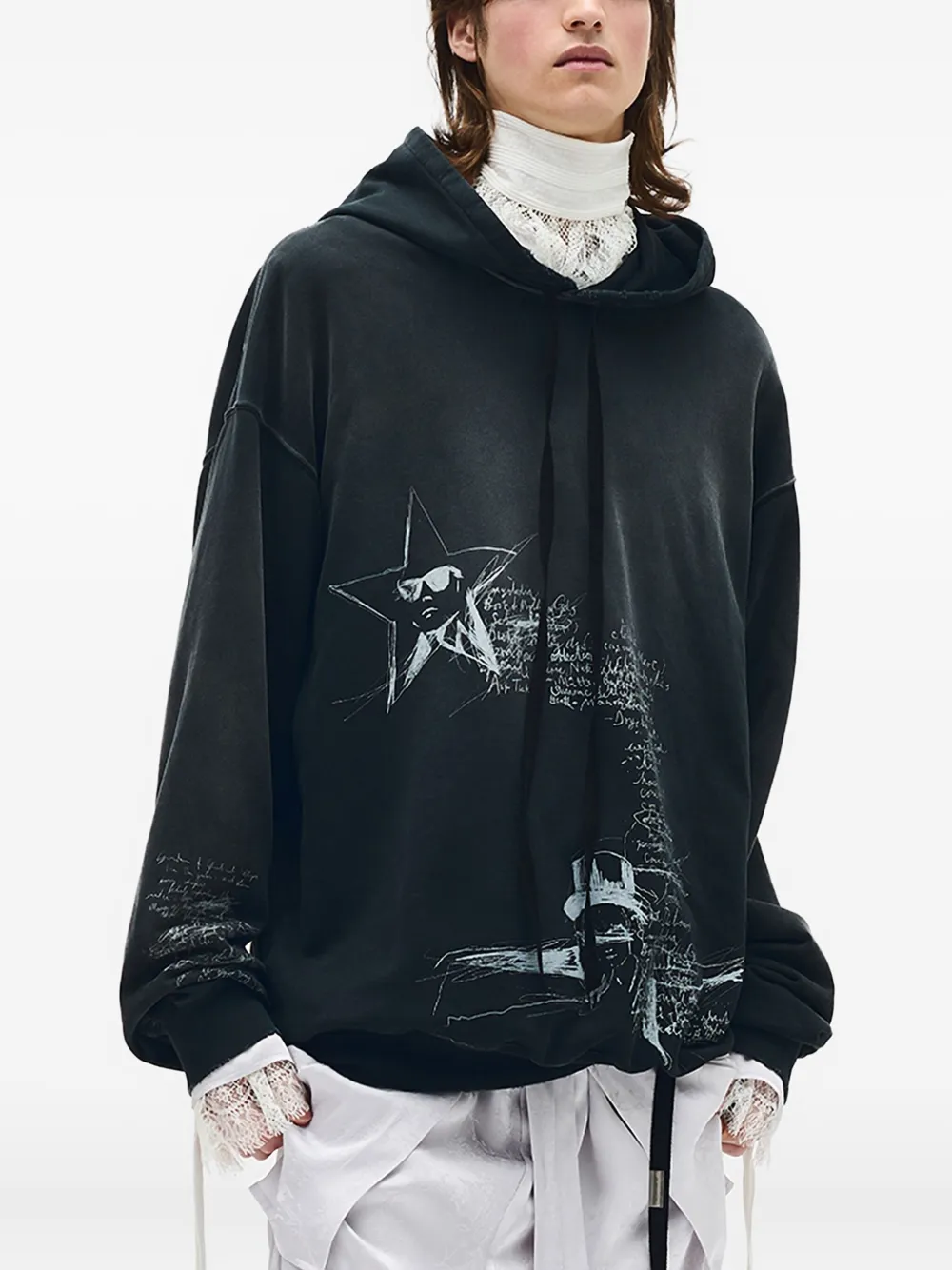 

Худи Sketchbook Ann Demeulemeester, черный
