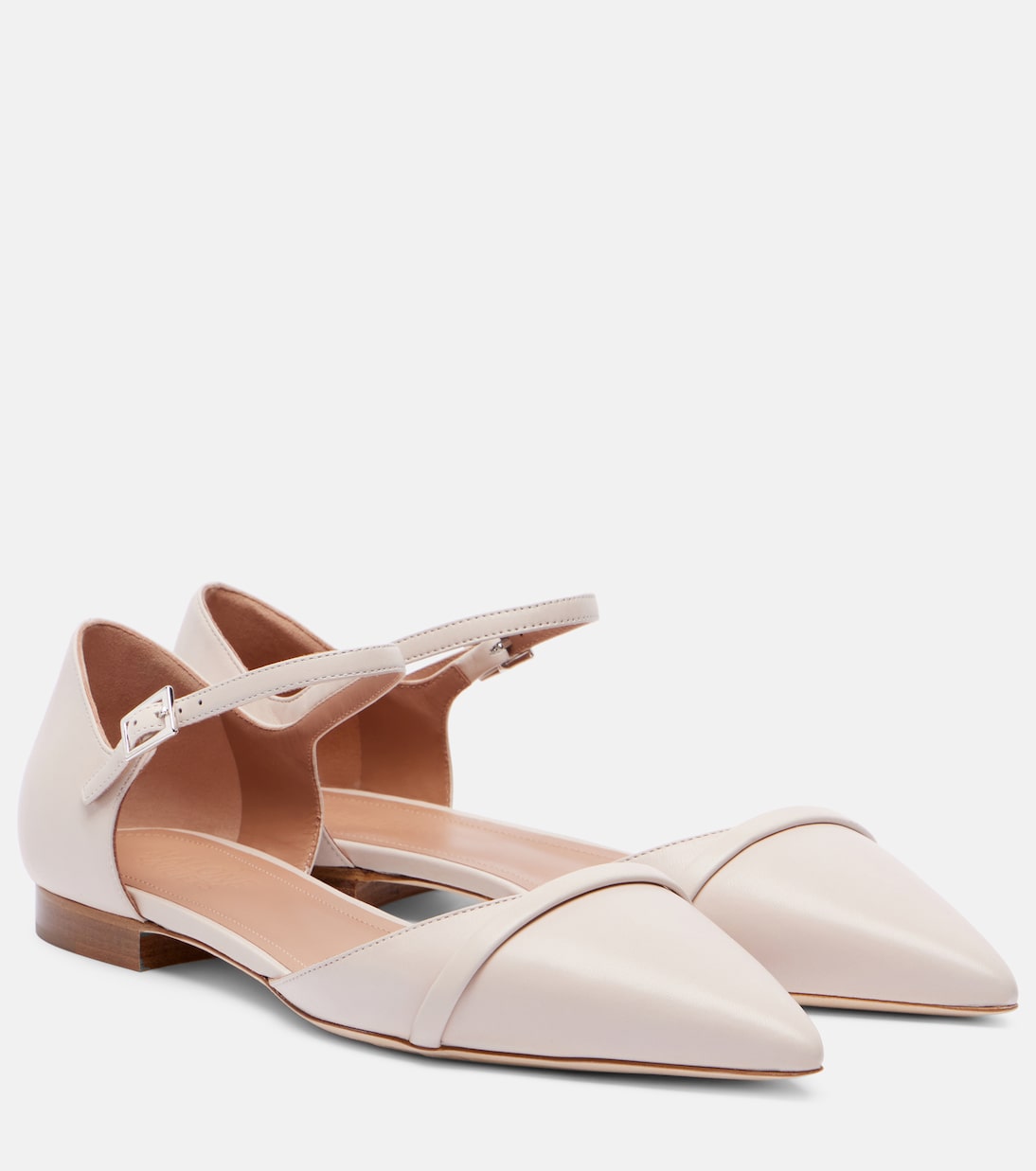 Улла кожаные балетки Malone Souliers, Shell