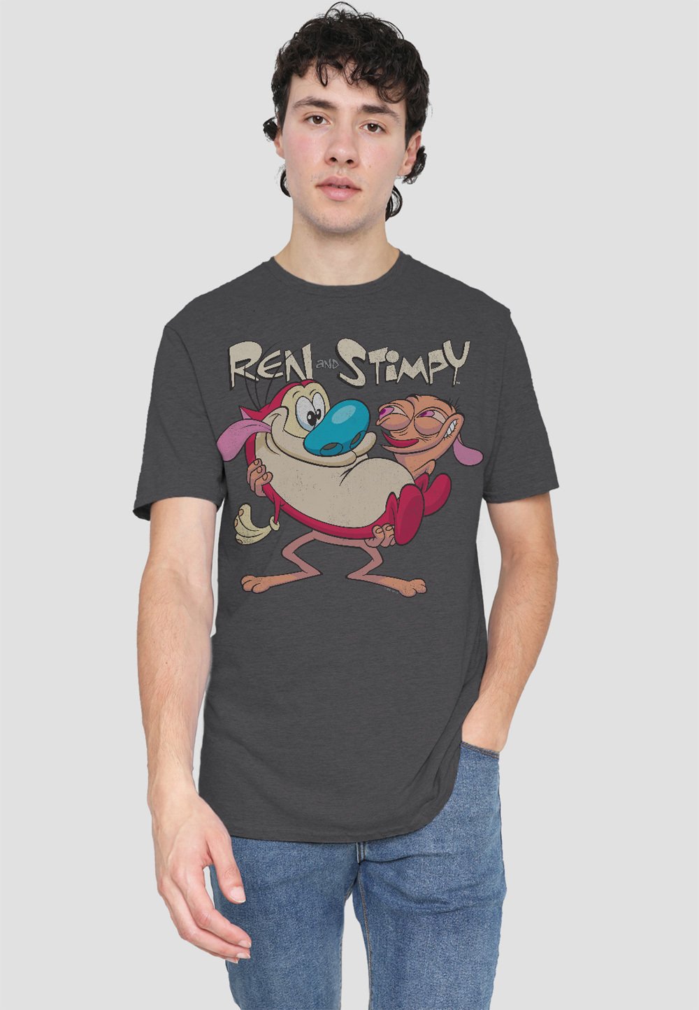 

Футболка с принтом REN AND STIMPY TWO OF A KIND Cotton Soul, антрацит