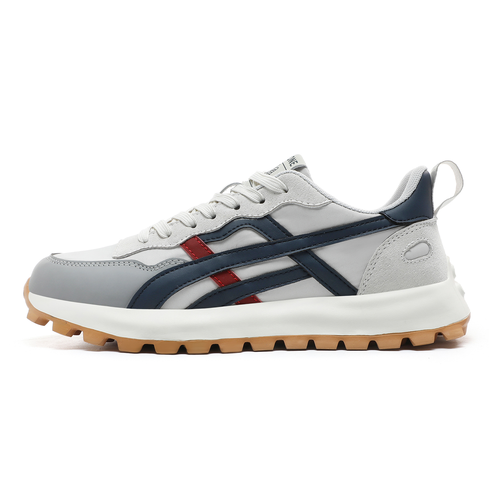 

Мужские повседневные низкие кроссовки X ZONE Vintage Cortez с противоскользящей, износостойкой, дышащей подошвой X-ZONE, XZ918 Upgraded Lightweight Edition Ecru