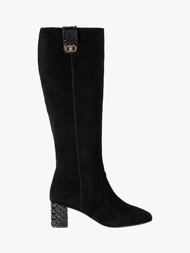 Челси ботинки до колена с отделкой Kurt Geiger London, Black
