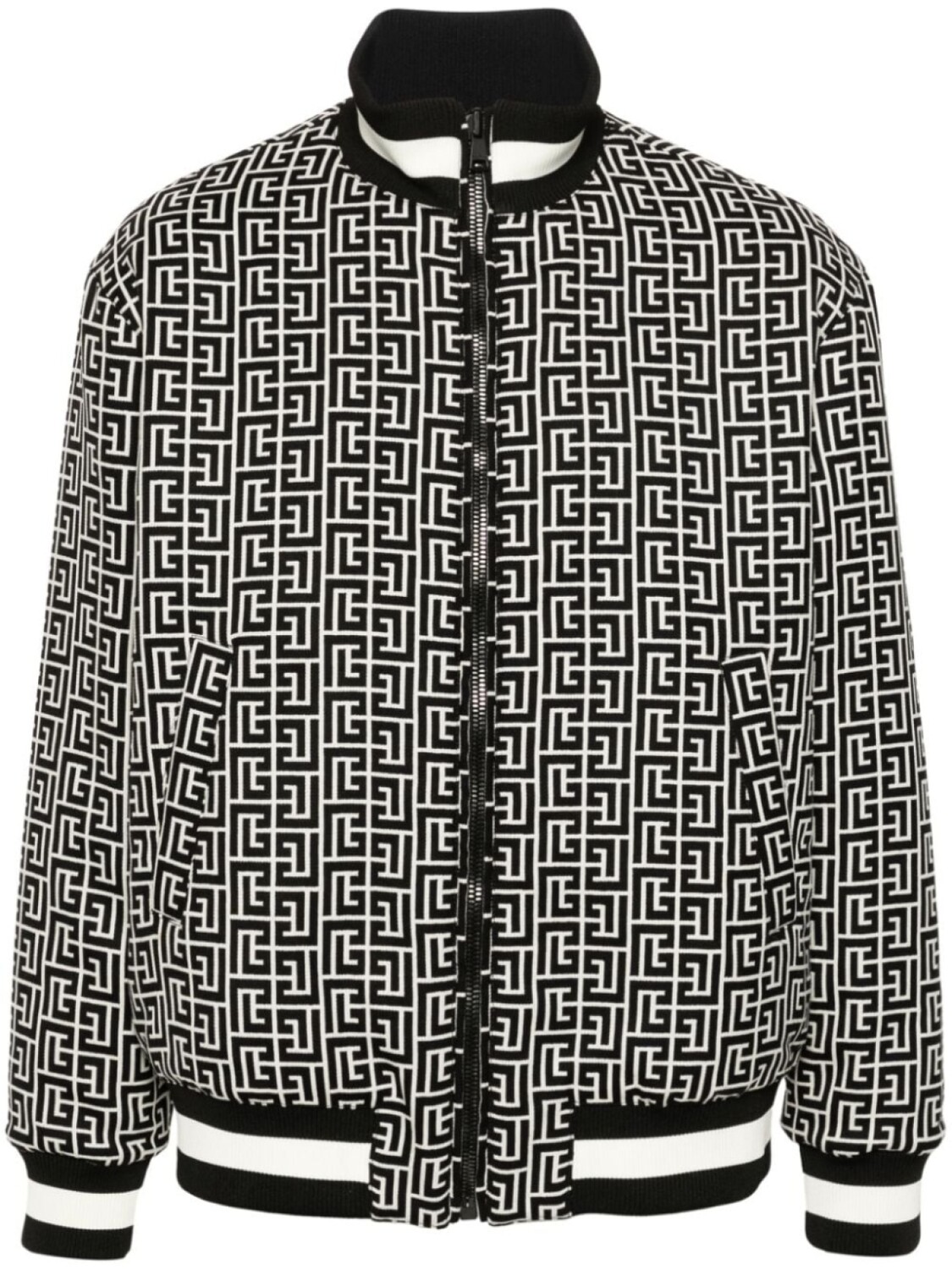 

Balmain двусторонний бомбер с монограммой, черный