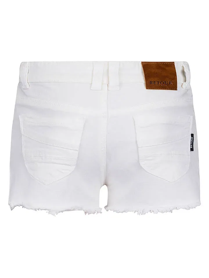 Шорты джинсовые, regular waist, Retour, белый — фото 2