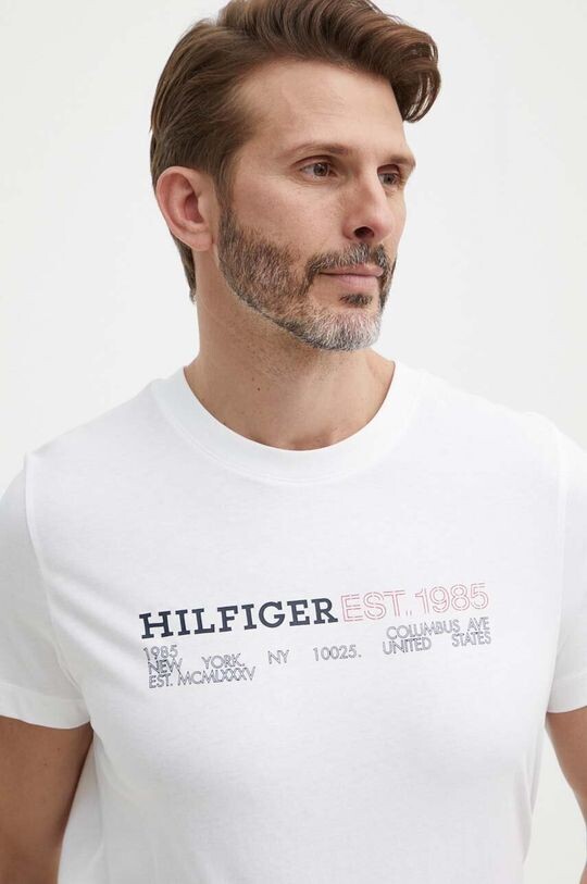 

Хлопковая футболка Tommy Hilfiger, бежевый