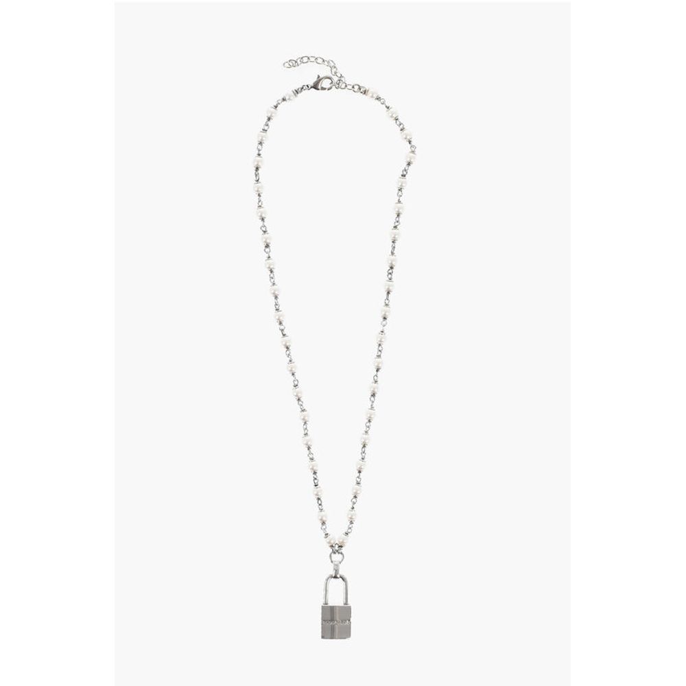 

Металлическое ожерелье LOCK YOURSELF с подвеской в ​​форме замка Dsquared2, серебряный