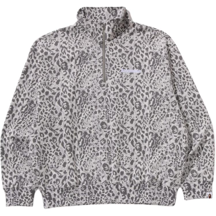 

Свитшот Wild Cheetah FW25 мужской A BATHING APE, серый