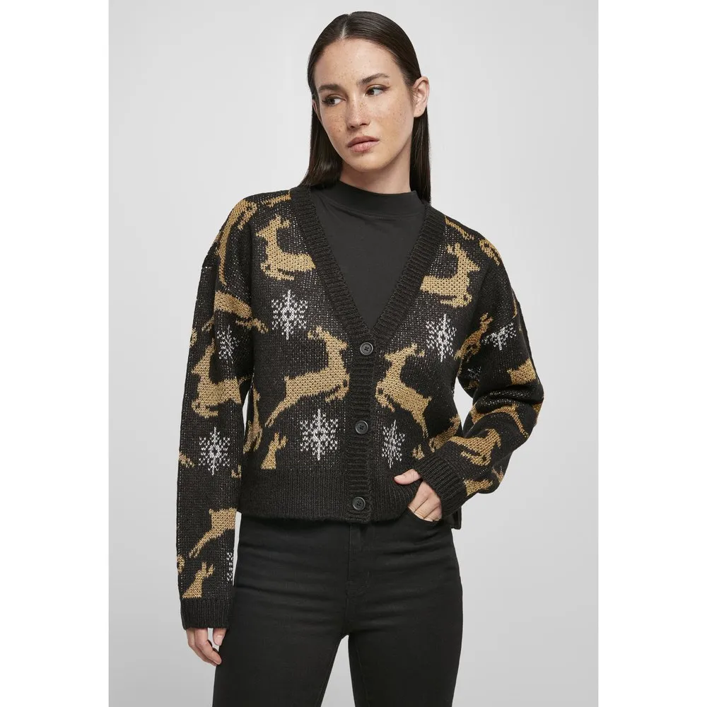 

Свитер Urban Classics Oversized Christmas Big cardigan, черный