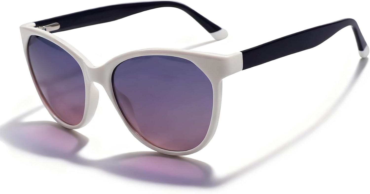 

Премиальные солнцезащитные очки большого овального размера для женщин, поляризованные, с модными линзами UV400, для вождения и активного отдыха на открытом воздухе - LEY9017 Aixinhai, White/Black