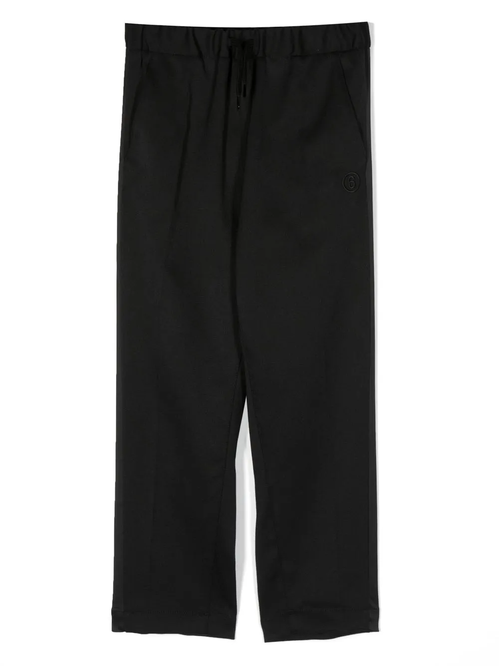 

Прямые брюки с вышитым логотипом MM6 Maison Margiela Kids, черный