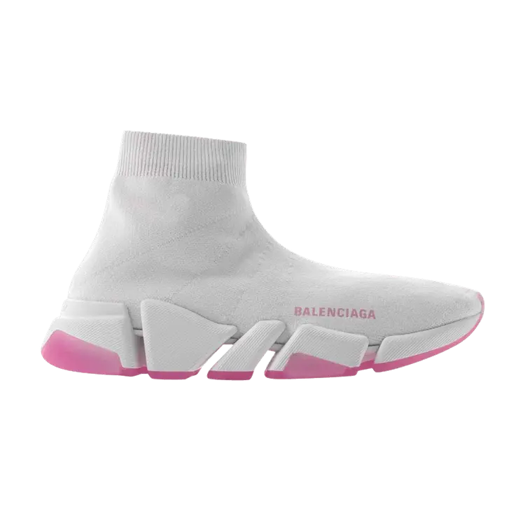Кроссовки Balenciaga Balenciaga Wmns Speed 2.0 Sneaker 'White Pink', белый