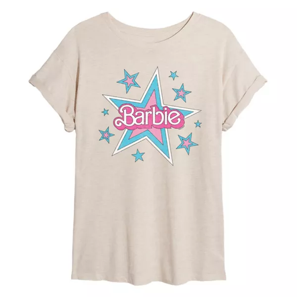 

Оверсайз футболка в стиле 70-х для подростков Barbie, бежевый