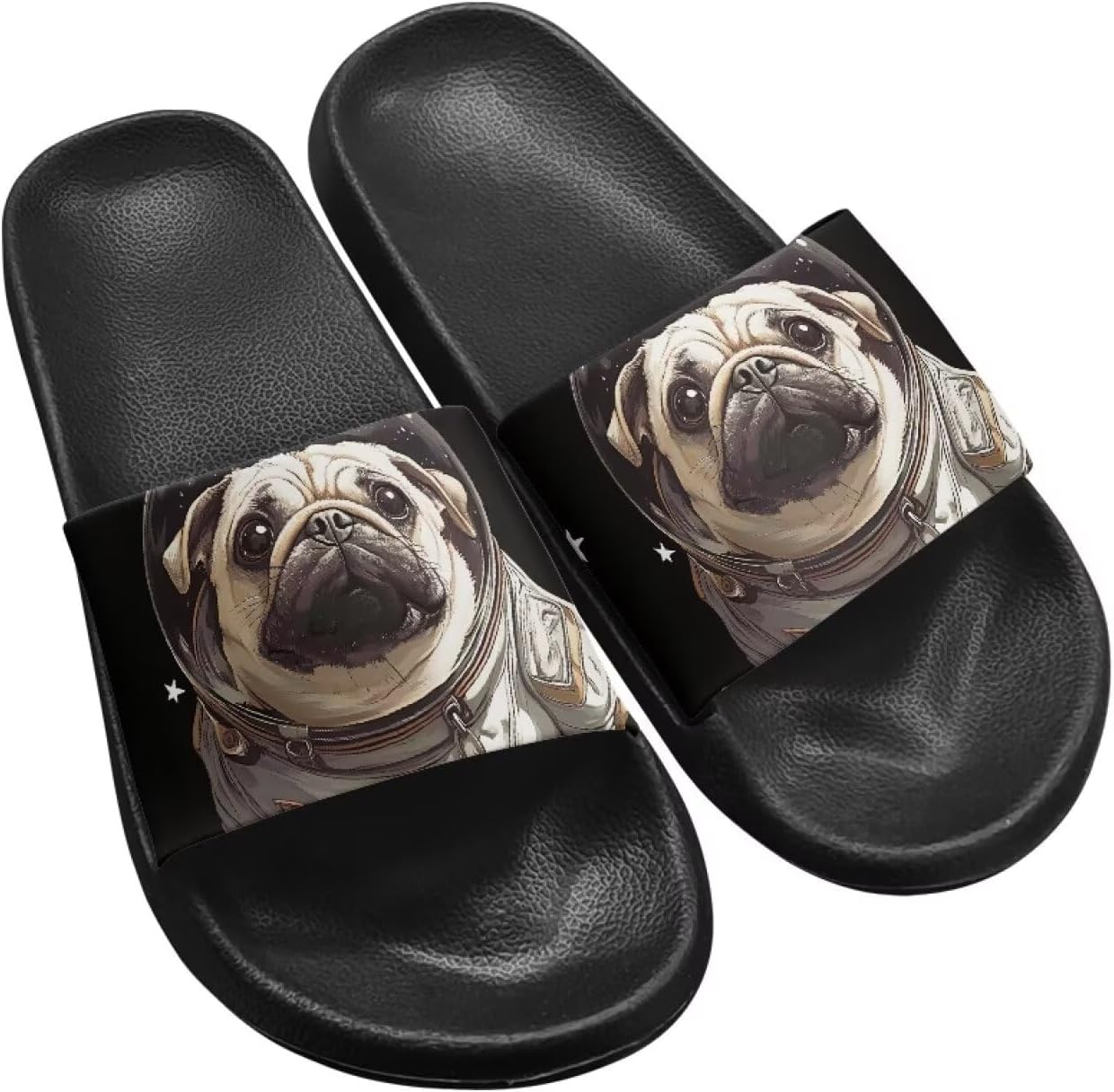 

Унисекс сандалии с EVA, быстро сохнущие, противоскользящие, для взрослых, для бассейна, пляжа, душа, для ношения дома и на улице, комфортные, размер США 5.5-12.5 Fuxowvby, Dog Print