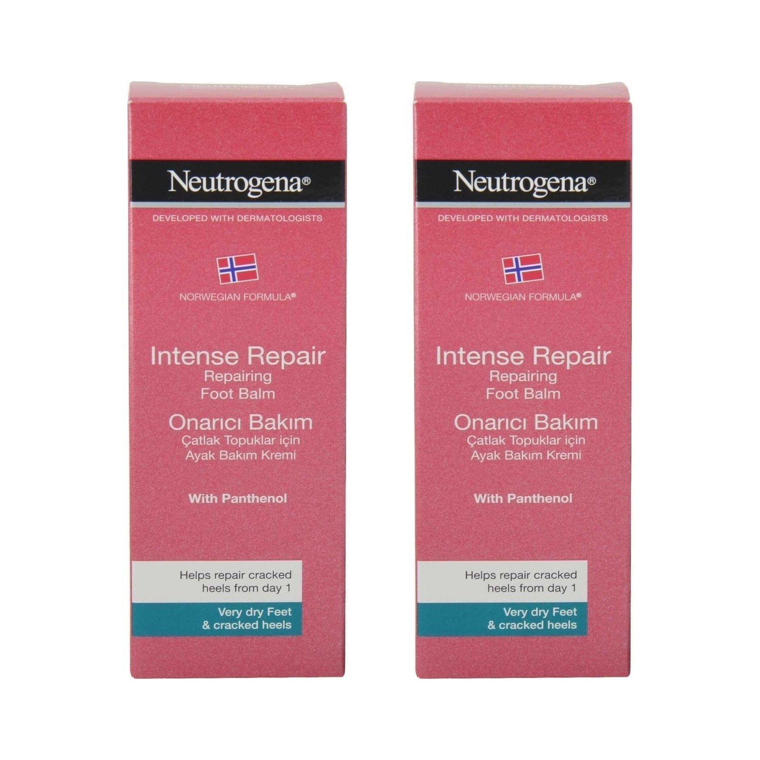 

Крем для ухода за ногами Neutrogena от трещин на пятках, 2 упаковки по 50 мл