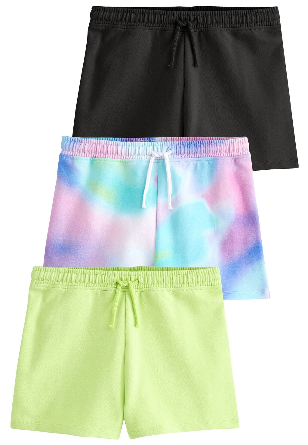 

шорты 3 Pack Next, цвет pink blue purple digital tie dye print