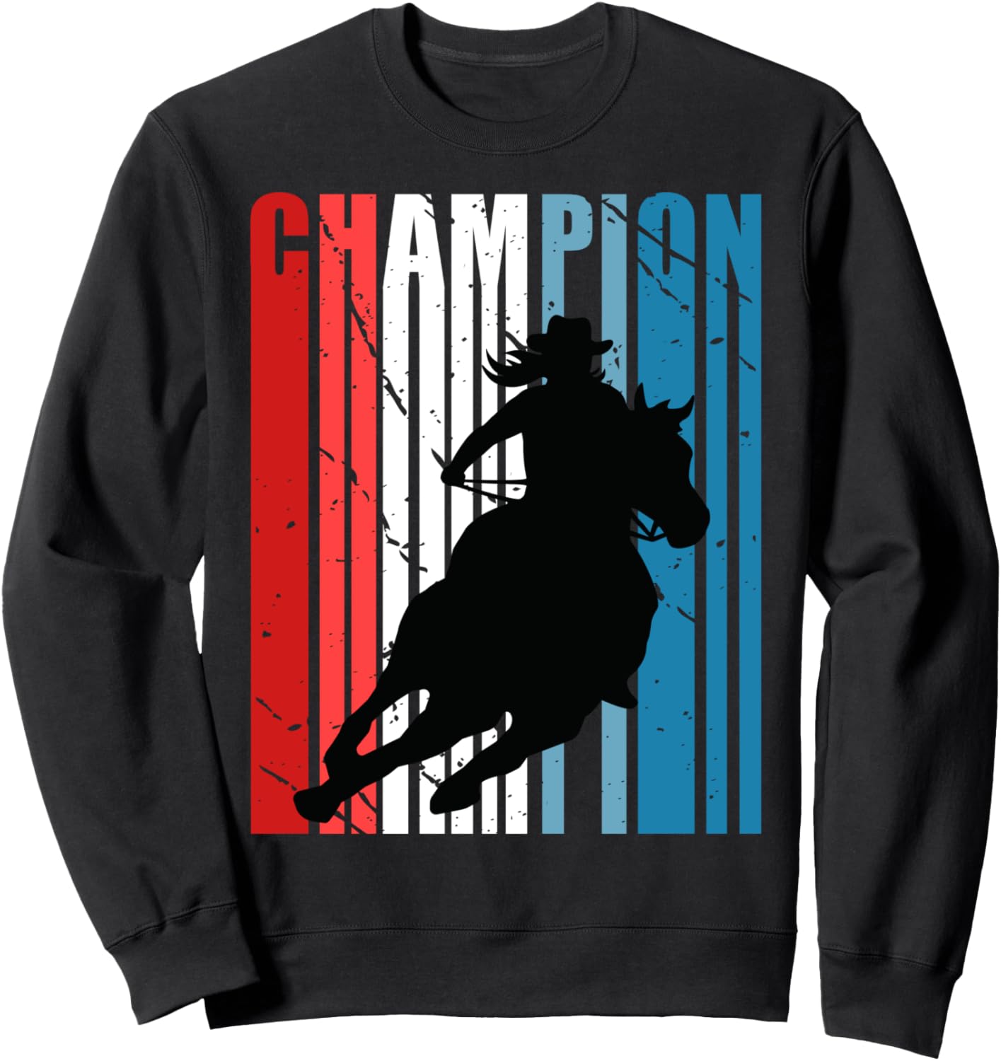 

Ретро-толстовка с изображением чемпионки родео верхом на лошади в патриотическом стиле, ковбойша Lush Cowgirl, черный