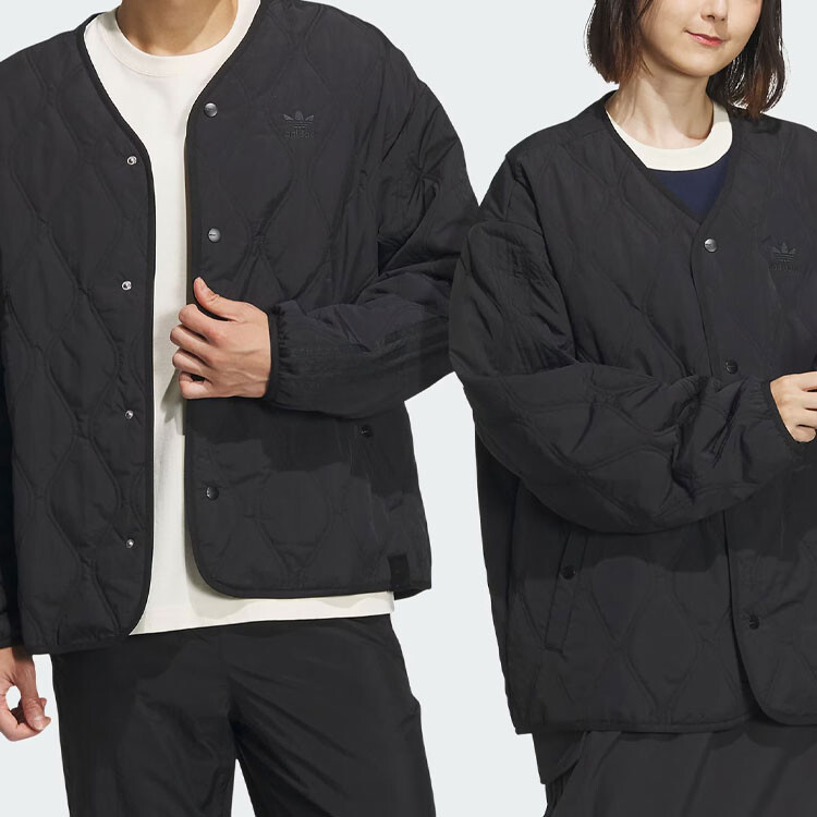 Стеганая куртка унисекс Adidas Originals, цвет Black — фото 3