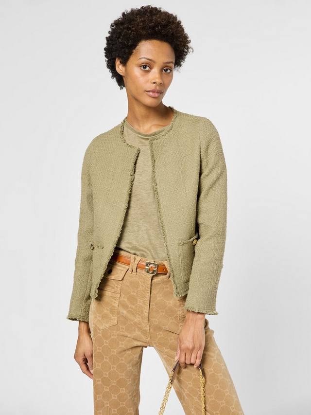 

Твидовый пиджак родина Gerard Darel, цвет Khaki Green