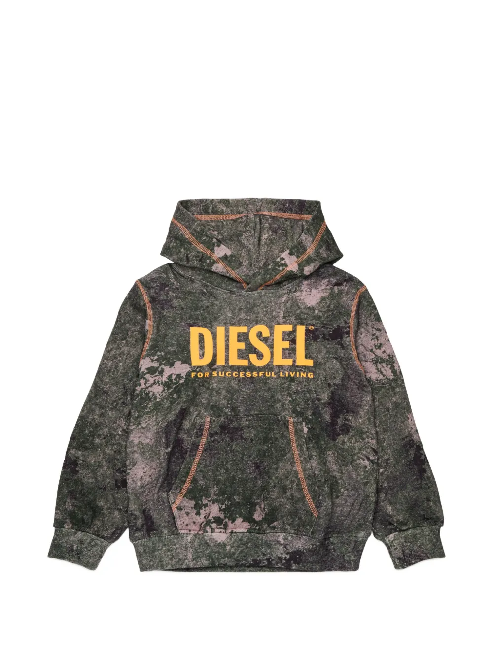 

Худи с принтом Diesel Kids, зеленый